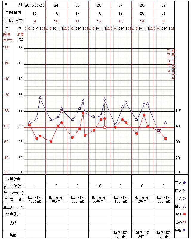 图3 患者体温情况